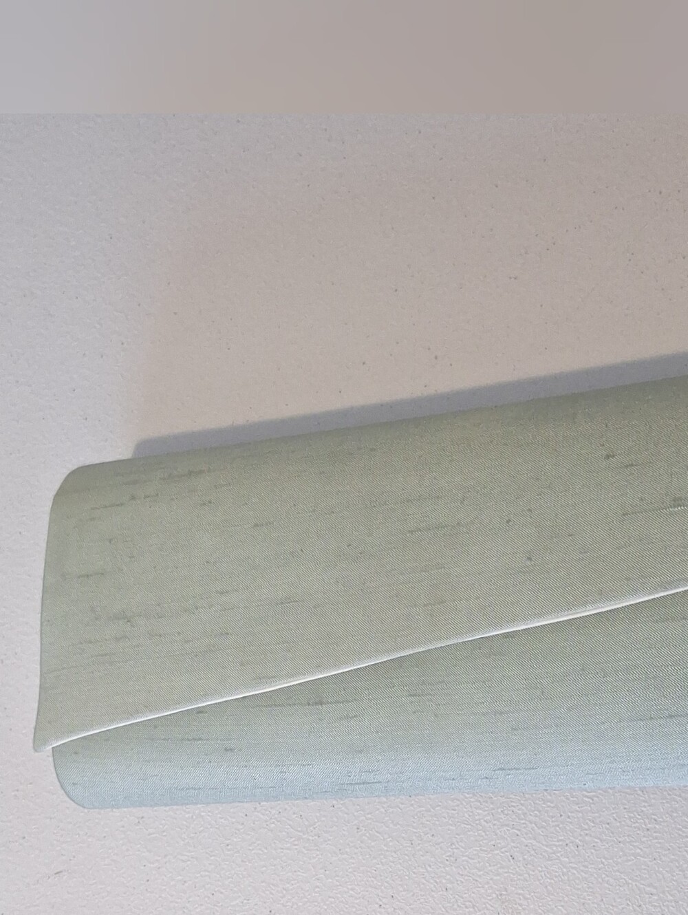Dyeables Satin Clutch Purse Light Green Sage  9.5"x 4.25" Used once circe 1996